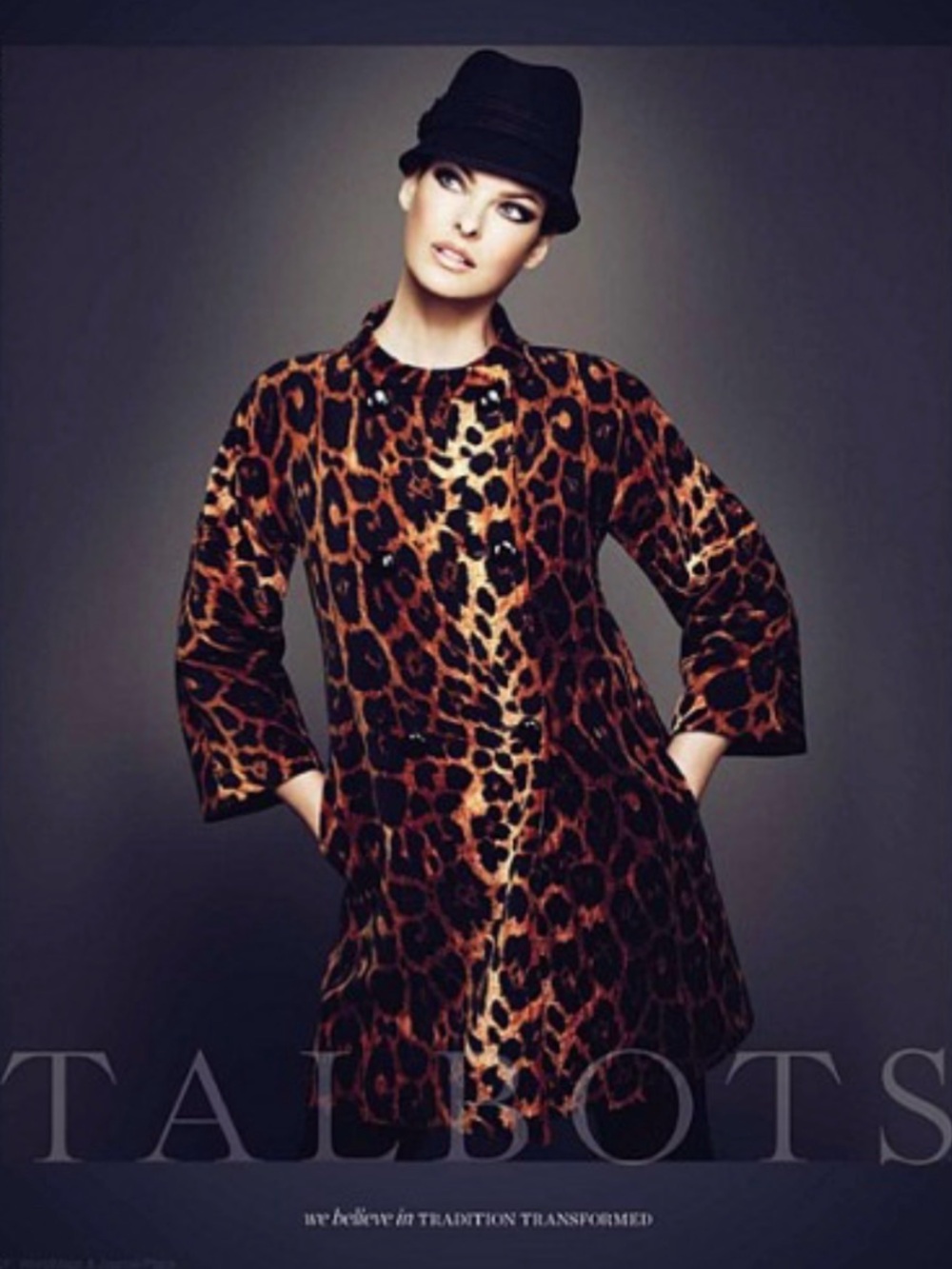 Talbots Leopard Print Double-Breasted Coat - Brown & Black